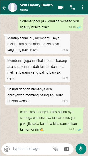 Testimoni whatsapp peter