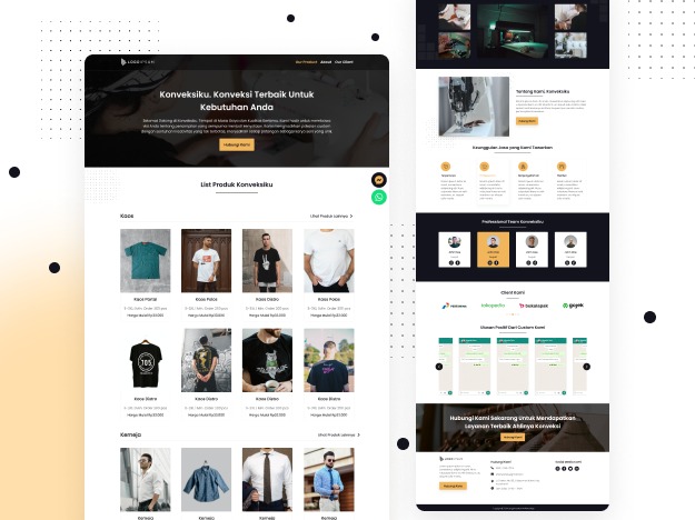 Template Website Premium Konveksi