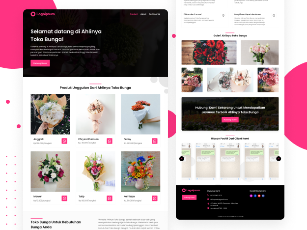 Template Website Premium Toko Bunga
