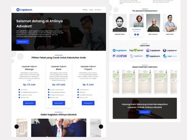 Preview tampilan template website untuk Jasa Advokat V3