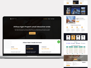 Preview tampilan template website untuk Agen Properti V2