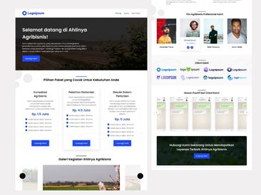 Preview tampilan template website untuk Jasa Agribisnis V3