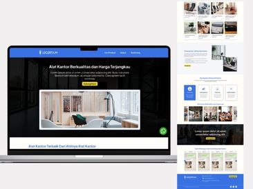 Preview tampilan template website untuk Alat Kantor V1