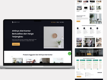 Preview tampilan template website untuk Alat Kantor V2