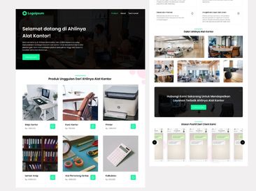 Preview tampilan template website untuk Produk Alat Kantor V3