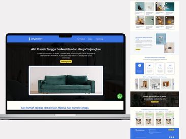 Preview tampilan template website untuk Alat Rumah Tangga V1