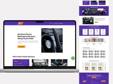 Preview tampilan template website untuk Audio Mobil V1