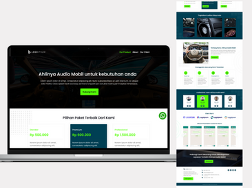 Preview tampilan template website untuk Audio Mobil V2