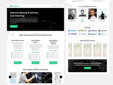 Preview tampilan template website untuk Jasa Auto Painting V3