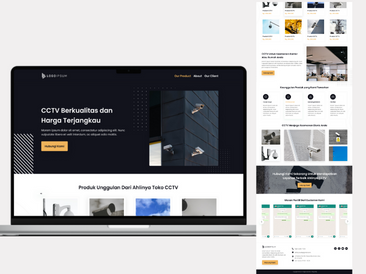 Preview tampilan template website untuk CCTV V2