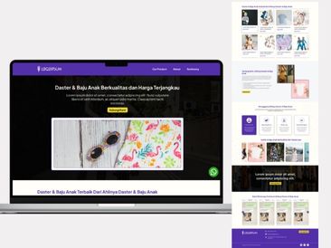Preview tampilan template website untuk Daster & Baju Anak