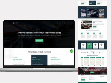 Preview tampilan template website untuk Dealer Mobil V2