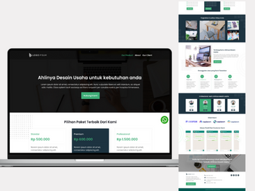 Preview tampilan template website untuk Desain Usaha V2