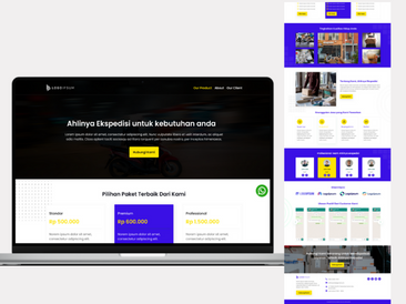 Preview tampilan template website untuk Ekspedisi V2
