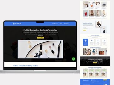 Preview tampilan template website untuk Fashion - V1