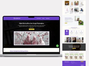 Preview tampilan template website untuk Hijab Fashion V1