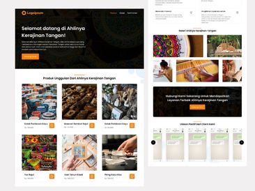 Preview tampilan template website untuk Produk Kerajinan Tangan V3