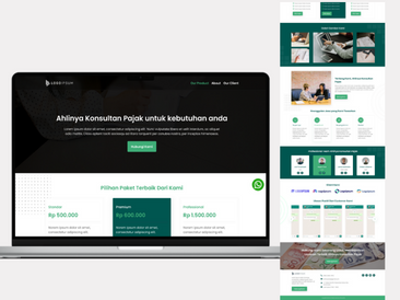 Preview tampilan template website untuk Konsultan Pajak V2