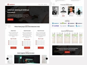 Preview tampilan template website untuk Jasa Konveksi V3