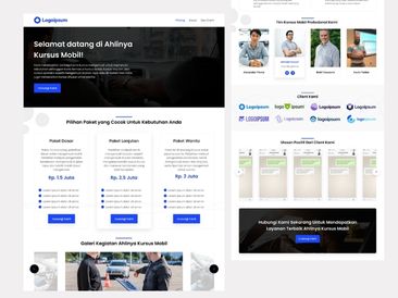Preview tampilan template website untuk Jasa Kursus Mobil V3