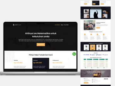 Preview tampilan template website untuk Les Matematika V2
