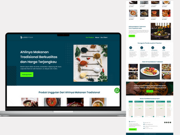 Preview tampilan template website untuk Makanan Tradisional V2