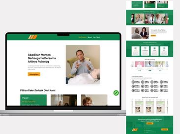 Preview tampilan template website untuk Psikologi V1