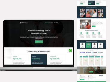 Preview tampilan template website untuk Psikolog V2