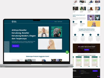 Preview tampilan template website untuk Reseller Kerudung V2