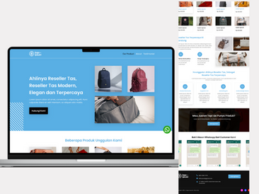 Preview tampilan template website untuk Reseller Tas V2