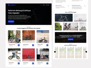 Preview tampilan template website untuk Produk Toko Sepeda V3