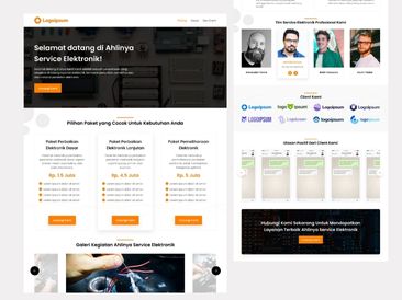 Preview tampilan template website untuk Jasa Service Elektronik V3