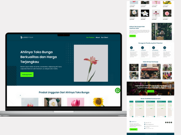 Preview tampilan template website untuk Toko Bunga V2