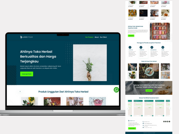 Preview tampilan template website untuk Herbal V2