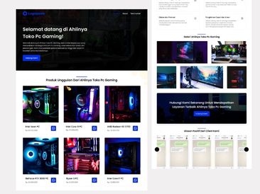 Preview tampilan template website untuk Produk Toko PC Gaming V3