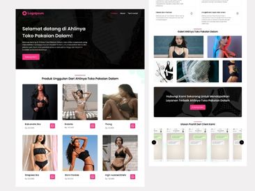 Preview tampilan template website untuk Produk Pakaian Dalam V3