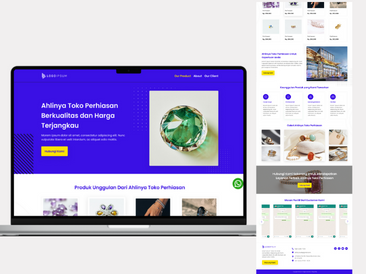 Preview tampilan template website untuk Perhiasan V2