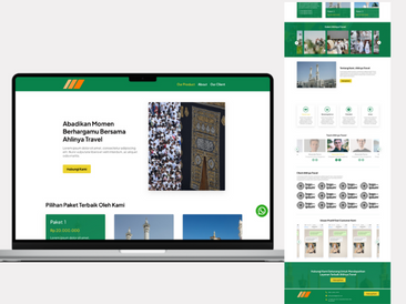 Preview tampilan template website untuk Tour Hajj & Travel V1