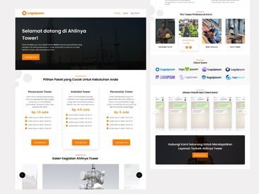 Preview tampilan template website untuk Jasa Tower V3